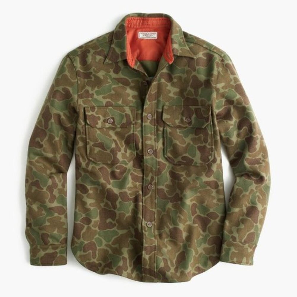 Wallace & Barnes Wool Camo Shirt Jacket